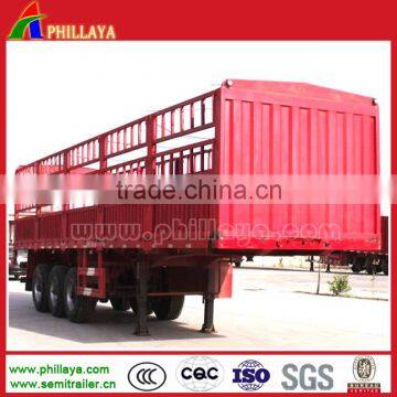 30 - 60ton Cheap Utility Cargo Trailer Fence Grain Truck Animals Transport Gooseneck Farm Box Trailer photo-3