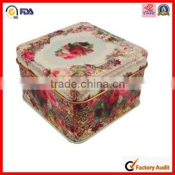Reputational Metal Easy Open Square Food Tin Box photo-3