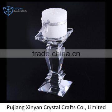 Factory Supply OEM quality transparent crystal candle holders for wholesale