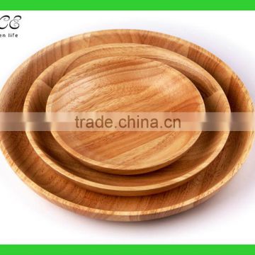 Custom round wood plate Round wood serving tray Round wooden service plate