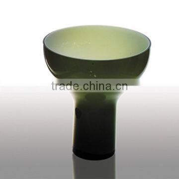 funnel shaped colored glass vase in high quality,home decoration small glass vese