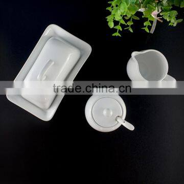 Factory Custom Design Your Own Dinnerware Porcelain Cruet Bottle / Plate With Lid / Milk Jug Ceramic Used Restaurant Dinnerware photo-3