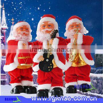 European standard Christmas decoration 35 cm christmas dancing and singing santa claus