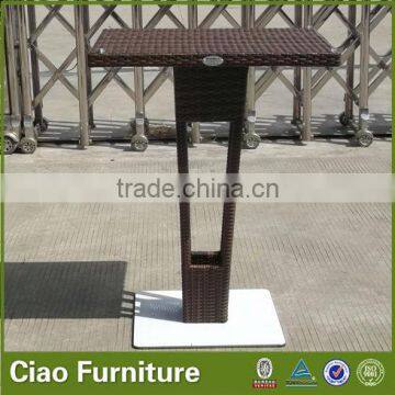 Outdoor Square Artificial Rattan Bar Table for Salon