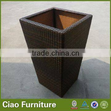 Garden rattan plastic flower pot