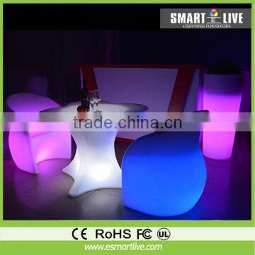 bar table and chair / garden furniture / illuminated led bar chair