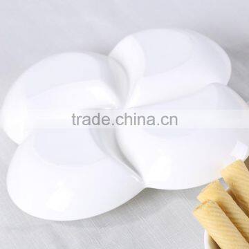 Hot Sale White 4 Compartment Grids Dish/plates photo-5