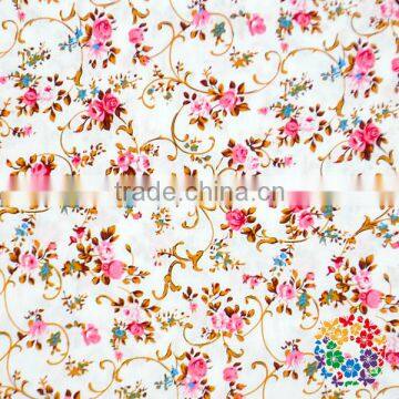 New Arrival Black White Florals Girls Cresses Cotton Foral Fabric photo-5