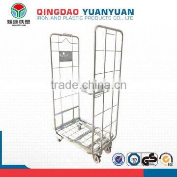 collapsible roll wire mesh cart