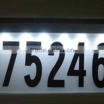 FQ-536 Aluminum Solar House Numbers Light Solar Door Light Solar Address Light With 2 Color Led Large Size photo-2
