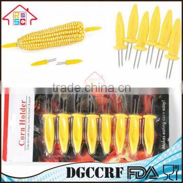 NBRSC 8 Pcs Stainless Steel Corn Holders Corn BBQ Forks Skewers Prongs Tools Safety photo-2
