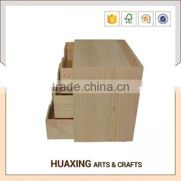 New products wooden drawers with master carton packaging for storaging