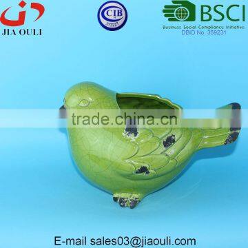 Vintage Style Ceramic Garden Bird Figurine Flower Planter, Ceramic Bird Planter photo-6