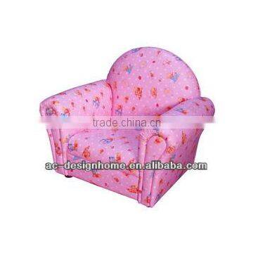 PINK CARTOON PVC/WOODEN KID ONE SEAT SOFA