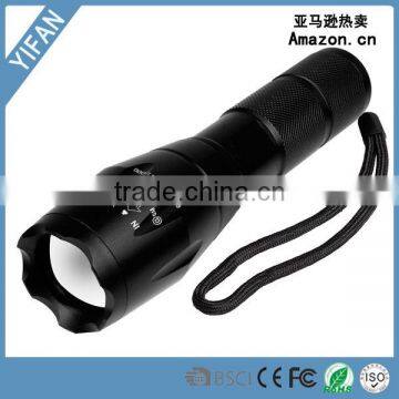 High quality Strong Light bright rechargeable tactical flashlight