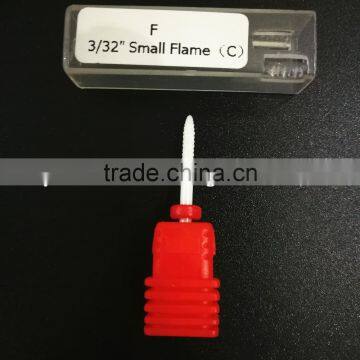 Fine Type Small Flame Head Diameter 2.0MM Polishing Drill Nail Ceramic Drill Bit