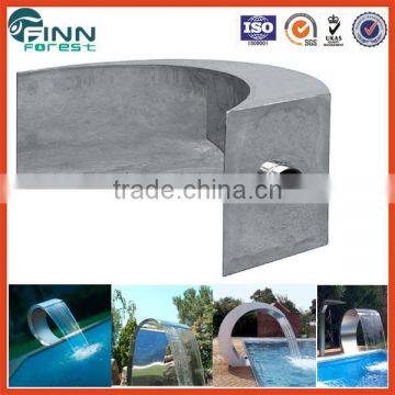 Customized indoor spa pool use arc hook stainless steel spa pool massage swimming pool waterfall