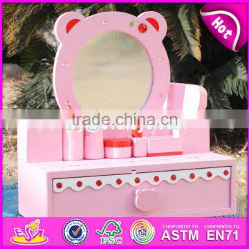 2017 New Design Lovely Pink Girls Wooden Toy Dressing Table W08H077 photo-4