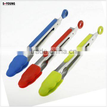14007 Barbecue Grill Tongs Silicone Kitchen Serving Locking Food Tong photo-4
