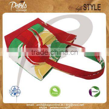 12 OZ Natural Canvas Tote Bag With Juco Trimmed Bottom & Handle photo-4