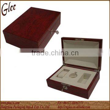 Artistic Wooden Watch Display Case Jewelry Box With Lock