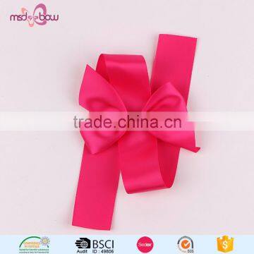 Pre-made Red Satin Ribbon Gift Wrapping Elastic Band Bow for Box photo-2