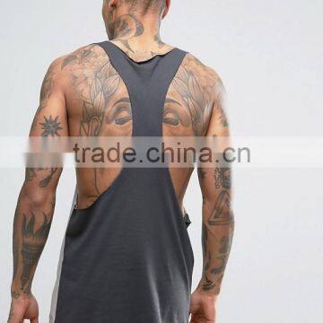 2017 High Quality Best Price Summer Custom Contract Grey Gym Wear Comfortable Cotton Polyester Fashion Men's Sport Tank Tops photo-2