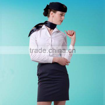 White Shirt And Black Skirts For Eastern Airlines Flight Attendant Uniforms photo-2