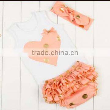 2016Gold Polka Dot Baby Outfits Top Quality Baby Clothes Baby Dresses photo-2