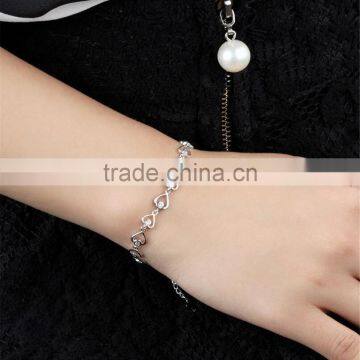 Fashion New Design 925 Sterling Silver Heart Shape Bracelet for Girls photo-4