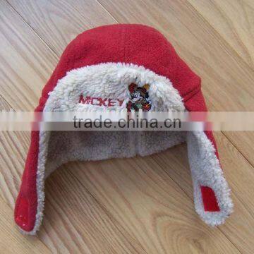 winter polar fleece kids hat