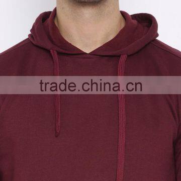 Men Maroon Solid Pullover Sweatshirt Custom 300 Grams Cotton Material Hoodies Long Sleeves Kangaroo Pocket Male Casual Outwear photo-6