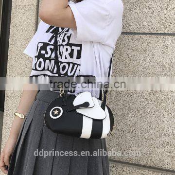 PU Crossbody Bag for Girls Women Lady Black Animal Deign Cute Kid Bag photo-4