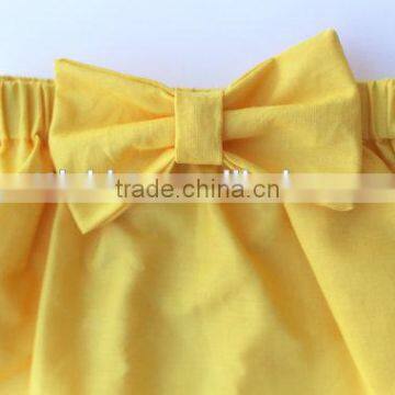 Wholesale Children's Boutique Clothing Yellow Bowknot Skirt Plus Size Dressy Skirts photo-4