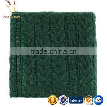 Cable Knit Newborn Luxe Baby Solid Cashmere Knitted Thick Blanket