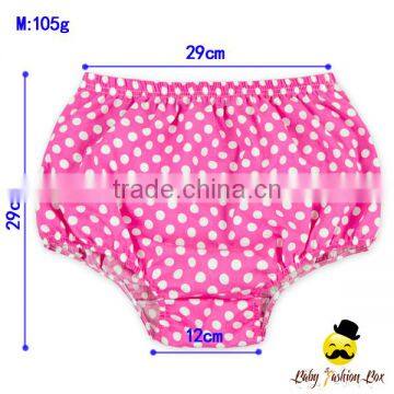 Lovely Free Pink And White Polka Dots Soft Cotton Newborn Baby Girl And Child Toddler Size Shorts Soft Breathable Diaper photo-2