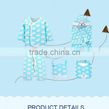 Wholesale cotton baby clothes cartoon summer two pieces gift set