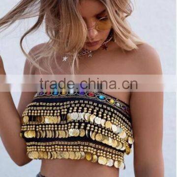 Runwaylover 5422 New Design Sexy New Golden Sexy Ladies Crop Top photo-3