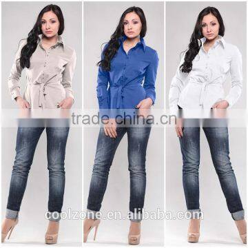 2015 Autumn season new model blouse for uniform sexy office lady blouse