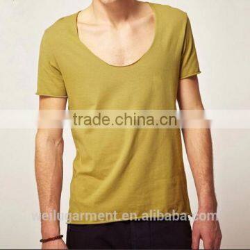 2015 fashion blank scoop neck t shirt for men