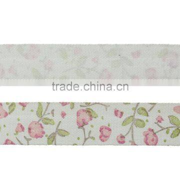Christmas Labels Handmade DIY Craft Off-white & Pink Flower Pattern Cotton Fabric Sewing Ribbon photo-3