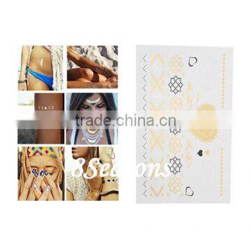 Clearance Sale Mixed Metallic Waterproof Temporary Tattoo Sticker For Sale