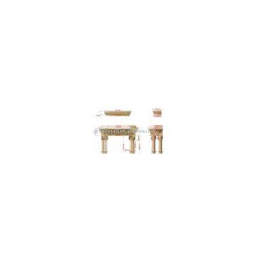 travertine fireplace