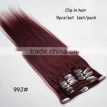 9pcs/set 8A Clip in Hair Extension Silky Straight Virgin Brazilian Human Hair Clip in Hair Extensions for Black Women