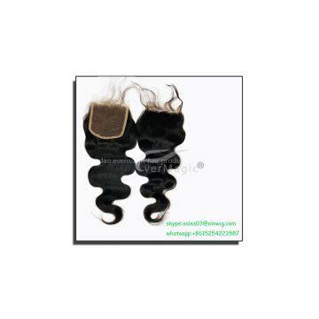 Cheap goods from china brazilian human hair stock lace closure bleached knots