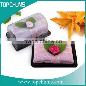 Fashion fabric 100% cotton towel cake souvenir