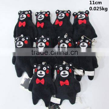 Wholesale cute cartoon japan popular Kumamon plush toys anime pendant 10pcs per set