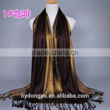 shiny long tassel muslim scarf/16 color muslim tassel scarf/islamic hot sell women hijab