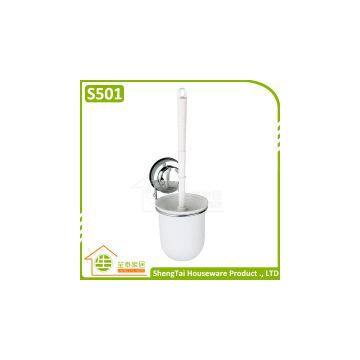 Bathroom Wall Mounted Sucker Toilet Brush With Holder