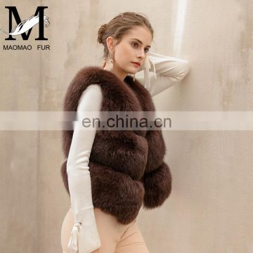 Fashionable Classic Manufacturer in China Cheap Real Fox Fur Vest Women Winter Real Fur Vest